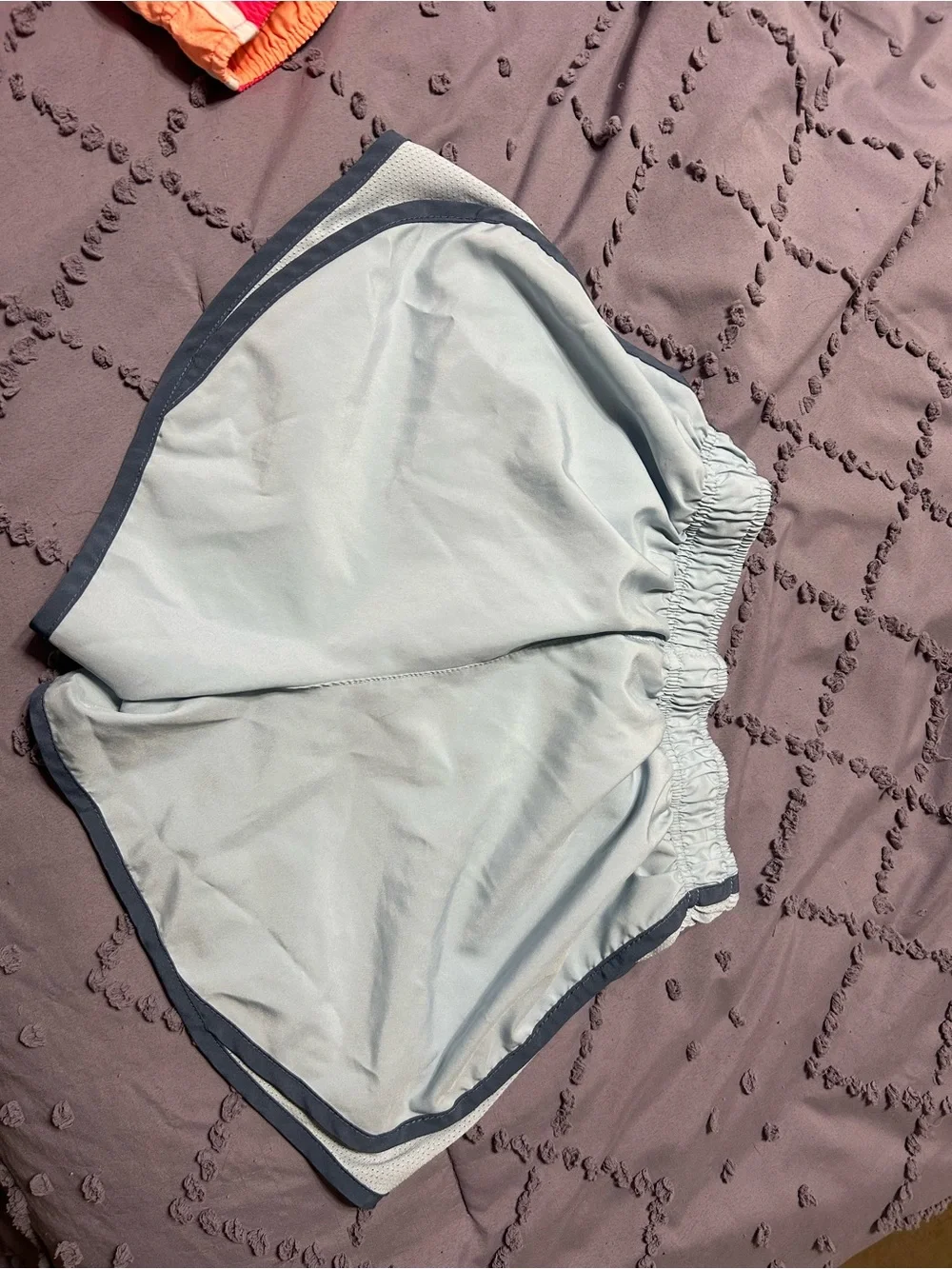 Nike Light Gray and Dark Gray Women’s Running Shorts